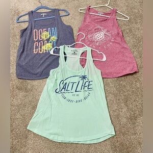 Set of three beach summer ready tank tops